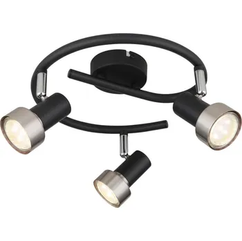 Bodové svítidlo Globo 57917-3N - Bodové svítidlo MASON 3xGU10/25W/230V černá/stříbrná