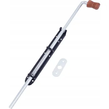 Pružinová závora 400 mm úzká, dveřní západka černá