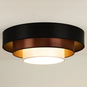 Duolla - LED Stropní svítidlo LUNETA LED/26W/230V pr. 60 cm 4000K černá/měděná