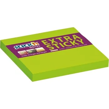 Samolepící bloček Stick’n by Hopax Bloček Hopax Extra Sticky, 76 x 76 mm, neon zelený