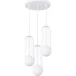 Sollux SL.1335 - Lustr na lanku BRINA 3xG9/8W/230V bílá