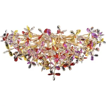 Křišťálový přisazený lustr 12xG9/40W/230V pestrobarevná