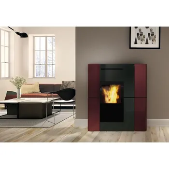 Krbová kamna EdilKamin BLADE2 H 18 UP FLEX Bordó