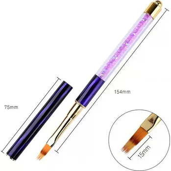 Štětec na gelové nehty a zdobení | štětec, nehtový doplněk - Fialová 15mm
