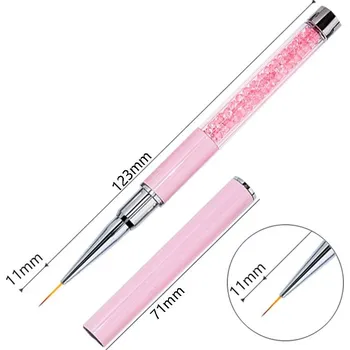 Štětec na zdobení nehtů, designový štětec na malování gelem | štětec, pomůcka na nehty - Růžová 11mm