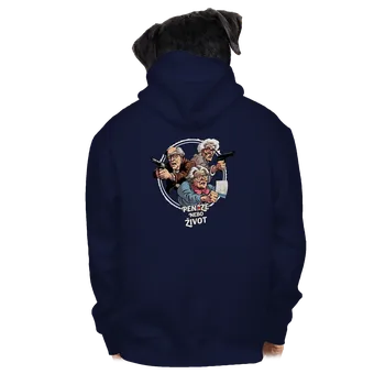 Pánská mikina Bastard Penze nebo život pánská mikina na zip Navy