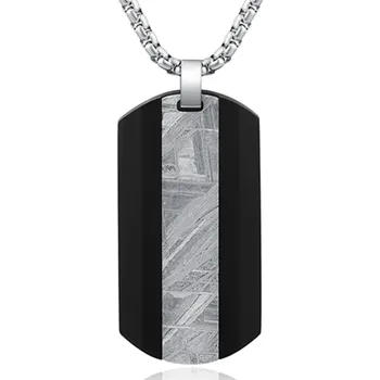 Přívěsek Tonni Marra® Stylový přívěsek z karbonu a meteoritu Dhorcha s řetízkem