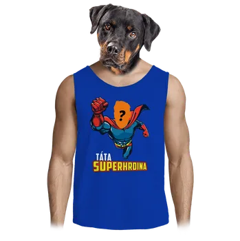 Pánské tílko Bastard Táta superhrdina pánské tílko Royal Blue