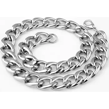 Náhrdelník Řetízek z chirurgické oceli Masive Cuban Silver-13 mm/ 60cm