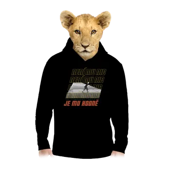 Chlapecká mikina Bastard B18: Svarta dětská mikina klokanka Black