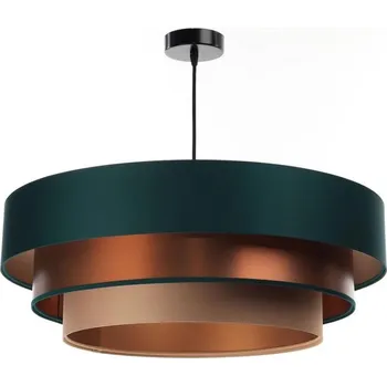 Lustr na lanku TRINITI 1xE27/60W/230V zelená/měď