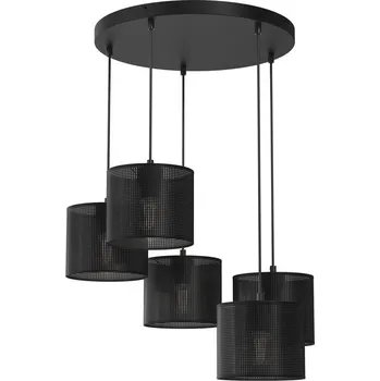 Lustr na lanku LOFT SHADE 5xE27/60W/230V černá
