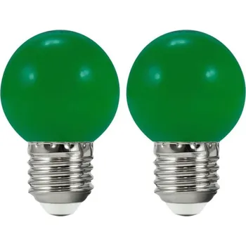 Žárovka SADA 2x LED Žárovka PARTY E27/0,5W/36V zelená 3000K