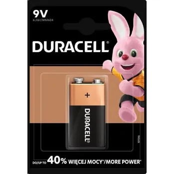 Článková baterie Duracell - 1 ks Alkalická baterie Basic 9V 550 mAh