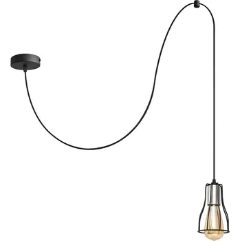 Lustr na lanku TUBE 1xE27/15W/230V černá/chrom