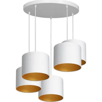 Lustr na lanku ARDEN 5xE27/60W/230V bílá/zlatá