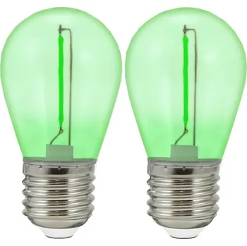 Žárovka SADA 2x LED Žárovka PARTY E27/0,3W/36V zelená