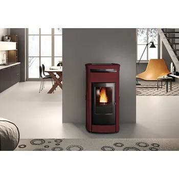 Krbová kamna EdilKamin EK KIRA2 H UP 18/16 kW červená kachle