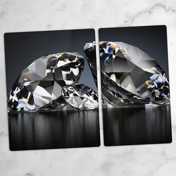 Obraz Skleněné kuchyňské desky na servírování s grafikou Velké diamanty 40x52 a 30x52