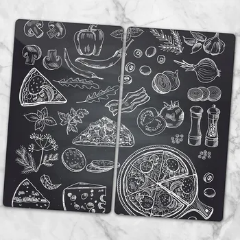 Obraz Kuchyňské Multifunkční Dekorativní Skleněné Desky Lahodná Pizza 2x30x52