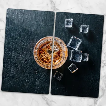 Obraz Multifunkční Dekorační Skleněné Desky Do Kuchyně Whiskey S Ledem 2x30x52