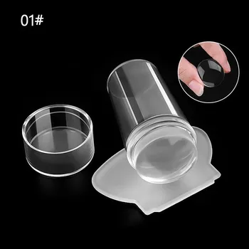 Francouzská razítka na nehty s gelovým aplikátorem | šablony, manikúra set - 01