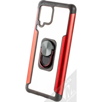 Pouzdro na mobilní telefon 1Mcz Side Shields Ring pouzdro pro Samsung Galaxy A42 5G, červená