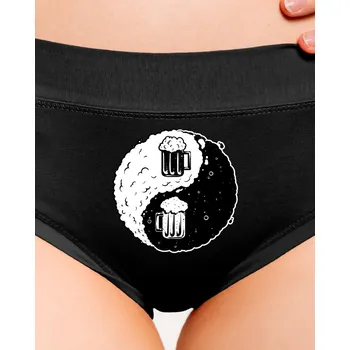 Souprava dámského spodního prádla Bastard Jin Jang pivo dámské kalhotky Black