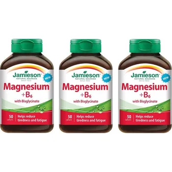 JAMIESON Hořčík+vitamín B6 s bisglycinátem 3x50 tablet