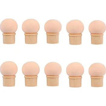 Štětec na gelové nehty a nail art s výměnnou houbičkou | nástroj na manikúru, pomůcka na nehty - 10 ks kulatých