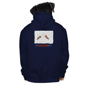 Pánská mikina Bastard Škvoří piškvorky pánská mikina na zip Navy