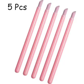 Odstraňovač kůžičky a pilník pro nail art | nástroj, pomůcka - Růžová - 5 ks
