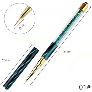 Štětec na nail art pro gelové a akrylové nehty | štětec, nástroj na nehty - 01