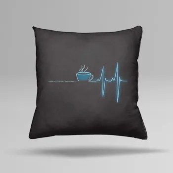 Polštář Bastard Coffee help polštář - černá