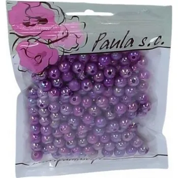 Dětské navlékací korálky Korálky 8mm levandulové plastové 50 g