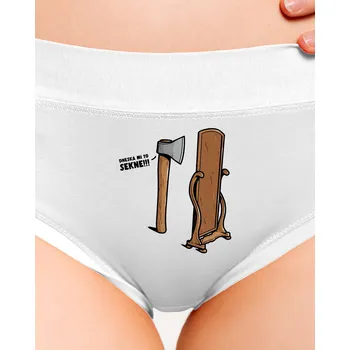 Souprava dámského spodního prádla Bastard Sekne mi to dámské kalhotky White