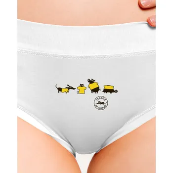 Souprava dámského spodního prádla Bastard Testováno na zvířatech dámské kalhotky White