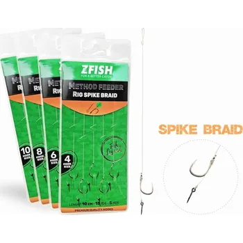 Zfish návazec Method Feeder Rig Spike Braid 5ks 6