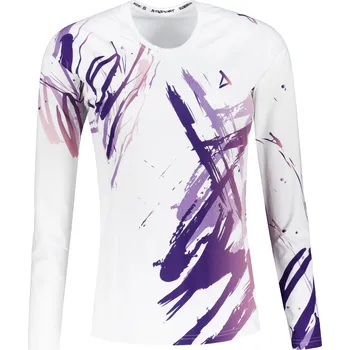 Dámské funkční tričko s dlouhým rukávem premium ALTISPORT VOJ/ALW074TR03 BÍLÁ/FIALOVÁ XXL