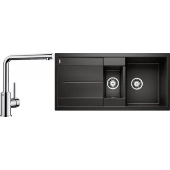 Granitový dřez Set RS Blanco Metra 6 S + Blanco Mila (bílá soft + chrom)