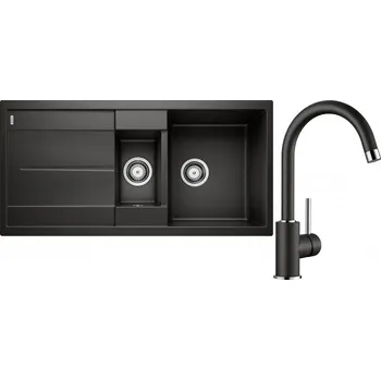 Granitový dřez Set RS Blanco Metra 6 S + Blanco Mida (antracit + antracit)