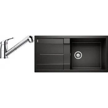 Granitový dřez Set RS Blanco Metra XL 6 S + Blanco Daras-S (bílá soft + chrom)