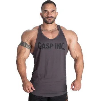 Pánské tílko Gasp ESSENTIAL T-BACK IRON – tílko Gasp kovově šedé Velikost: M