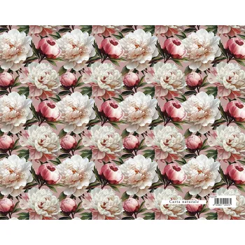Balící papír Dárkový balicí papír FLORENTIA 70x100 cm - bílé pivoňky