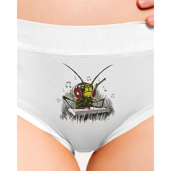 Souprava dámského spodního prádla Bastard DJ cvrček dámské kalhotky White