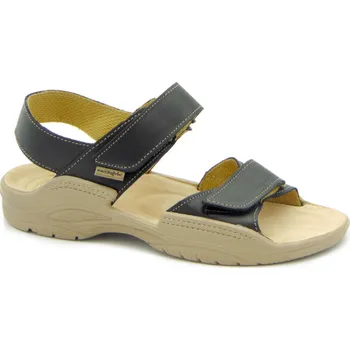 Dámská zdravotní obuv MEDISTYLE KAREL 2K-M26 sandál černý, černá - 44