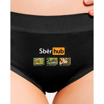 Souprava dámského spodního prádla Bastard Sběr hub dámské kalhotky Black