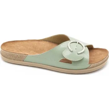 Dámská zdravotní obuv MEDISTYLE MALAGA 3M-I17/L zdravotní pantofel ZELENÝ LESK, --- - 42