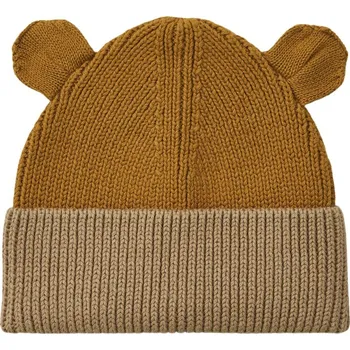Čepice LIEWOOD Čepice s oušky Gina - Golden caramel oat mix Velikost: 9-12m