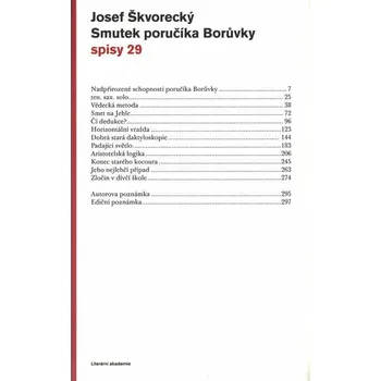 Kniha Smutek poručíka Borůvky (spisy - svazek 29) [E-kniha] - Josef Škvorecký